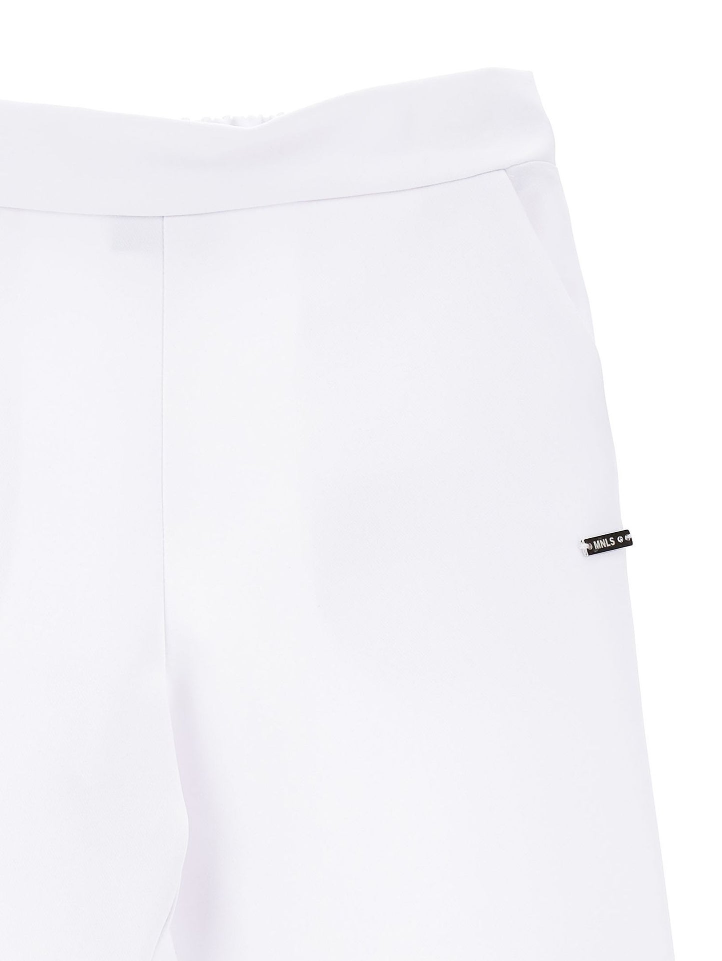 Palazzo-style crepe trousers