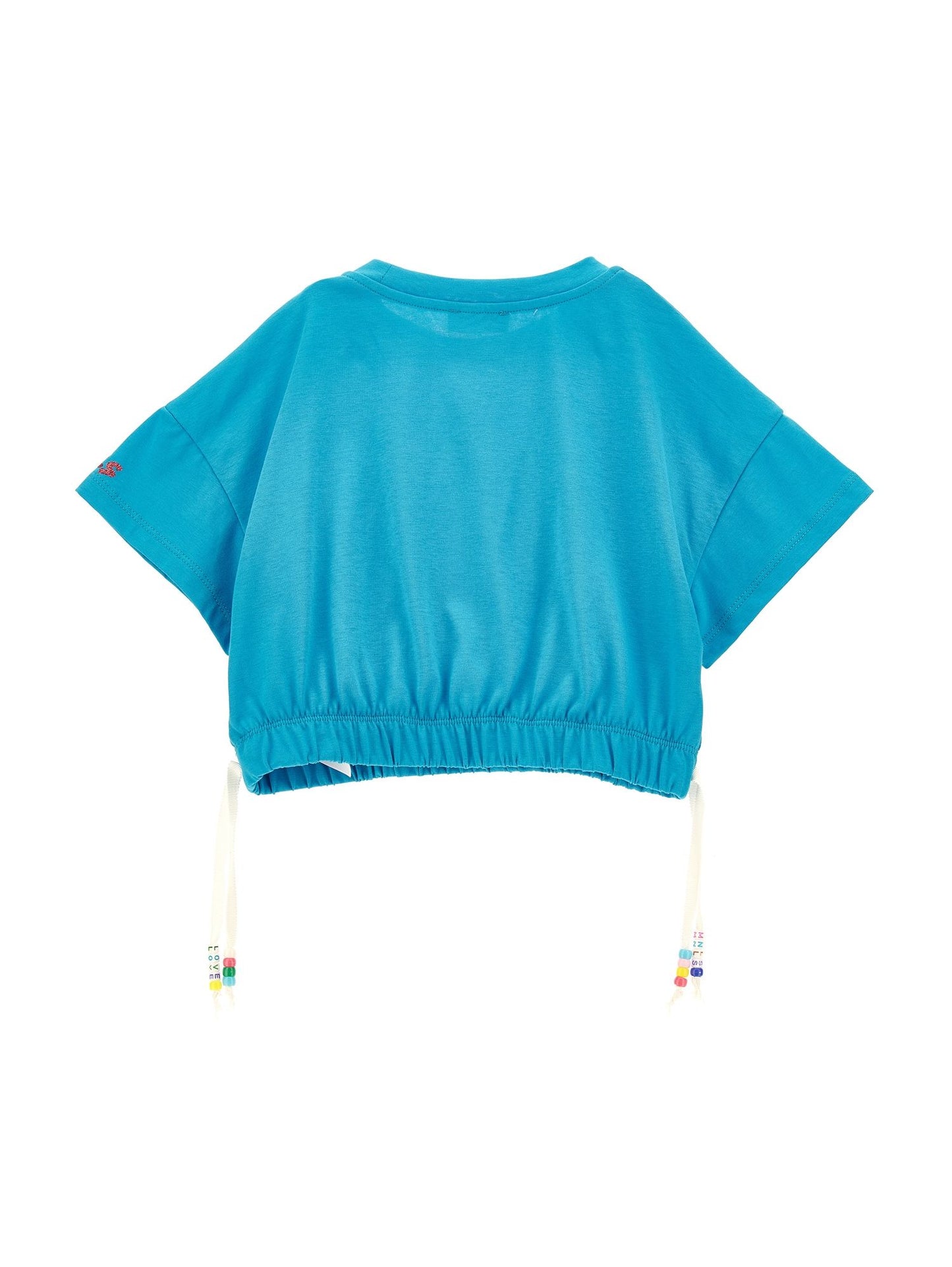 Cropped T-shirt with beads