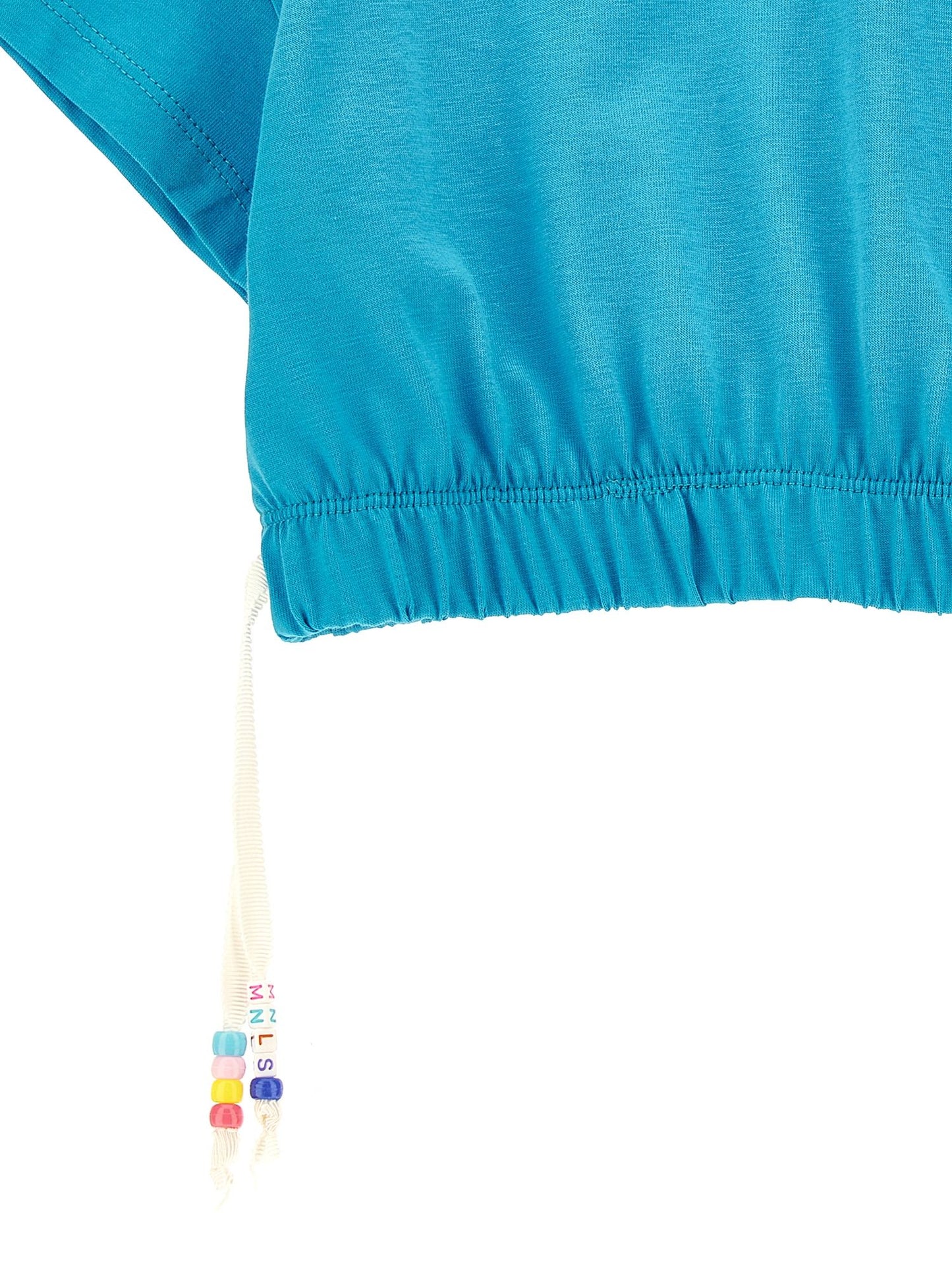 Cropped T-shirt with beads
