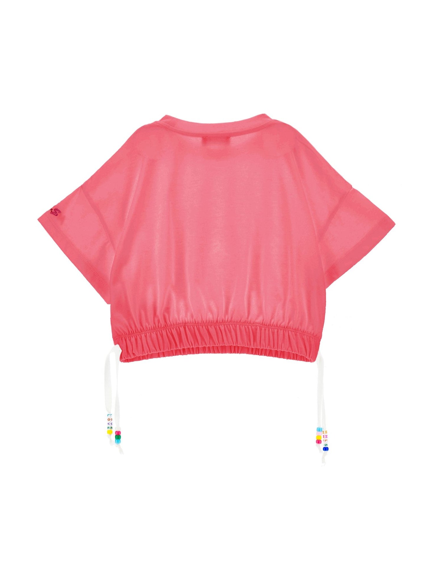 Cropped T-shirt with beads