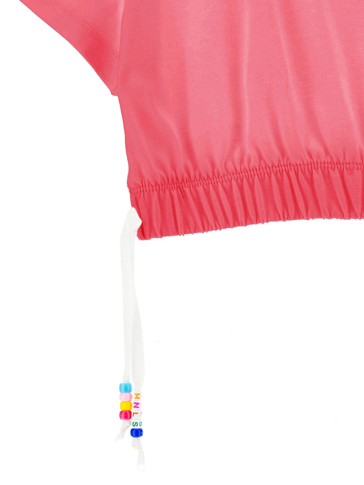 Cropped T-shirt with beads