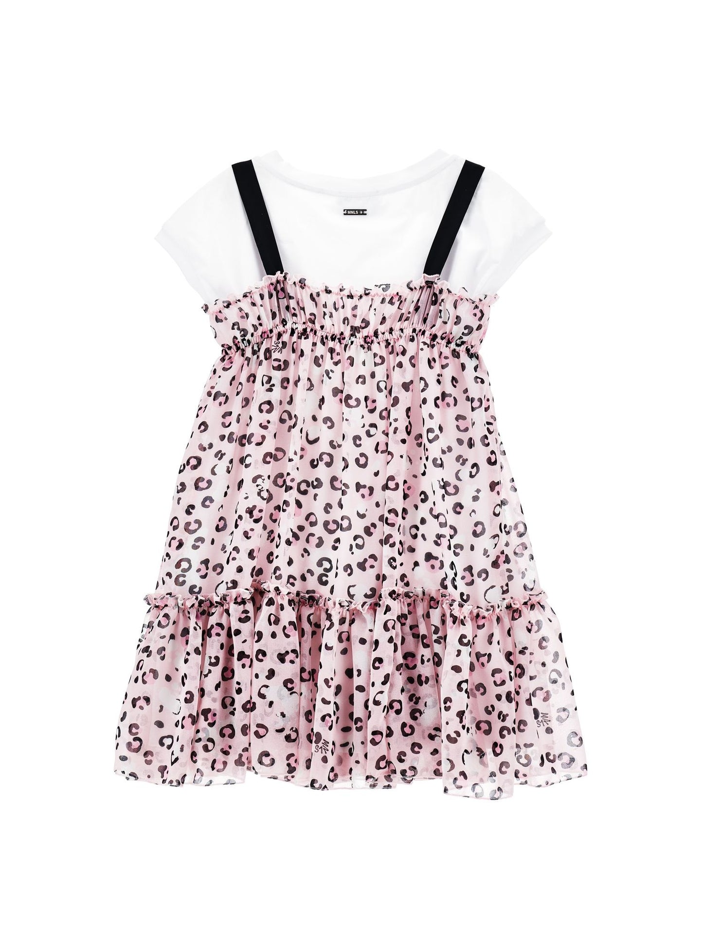 Abito sottoveste georgette con t-shirt