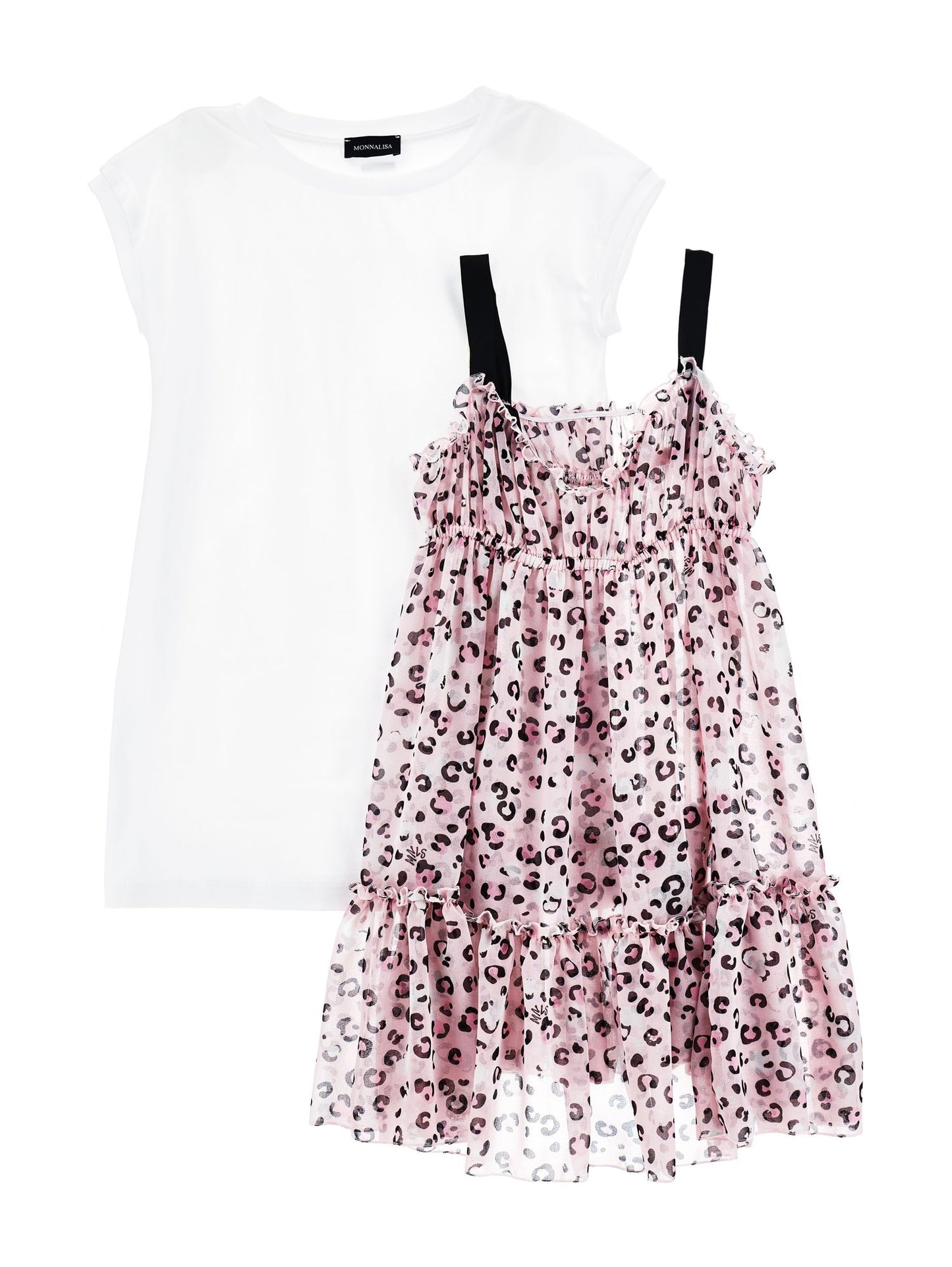 Abito sottoveste georgette con t-shirt