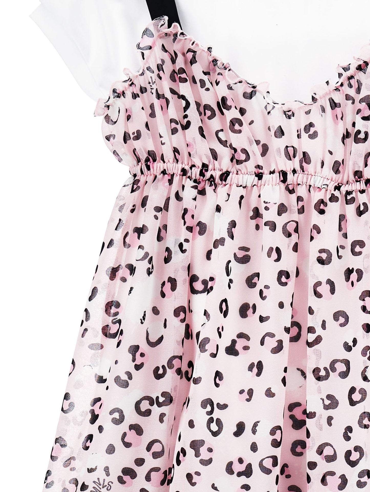 Abito sottoveste georgette con t-shirt