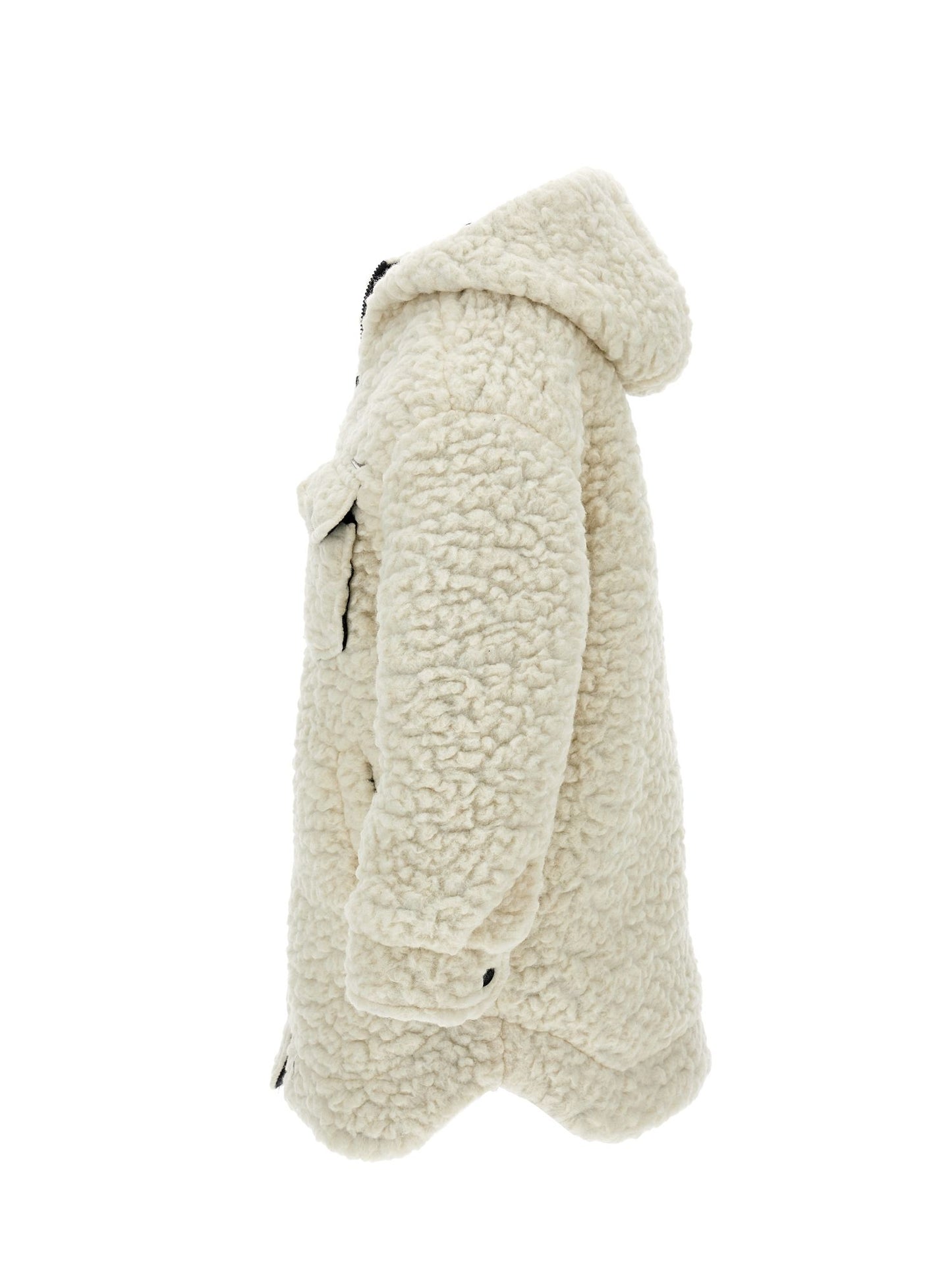 Plush knitted parka