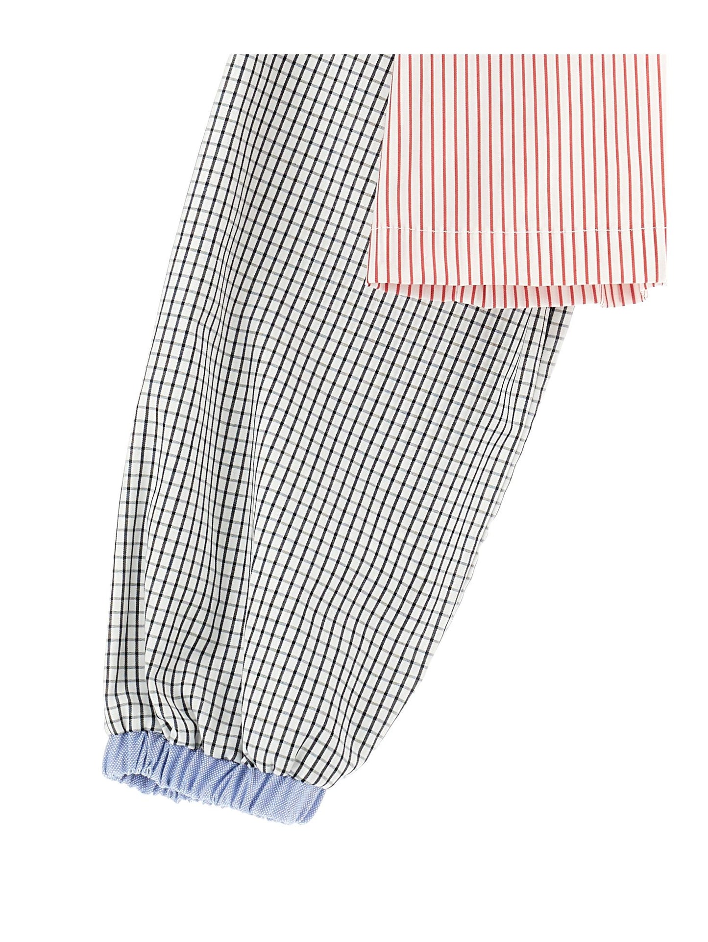 Patchwork cropped shirt