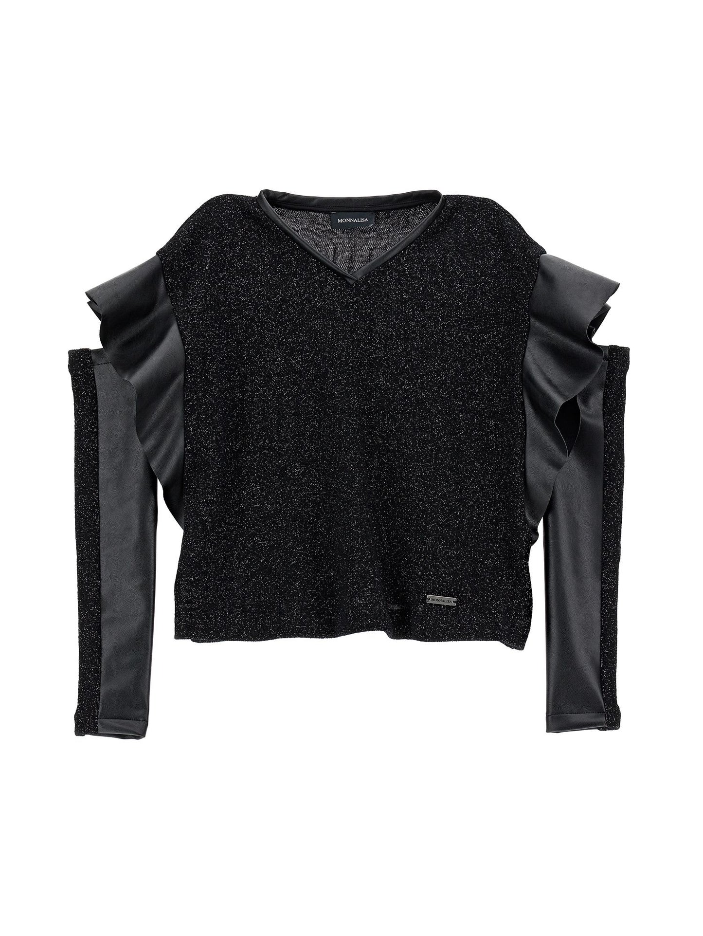 Lurex blouse with sleeves