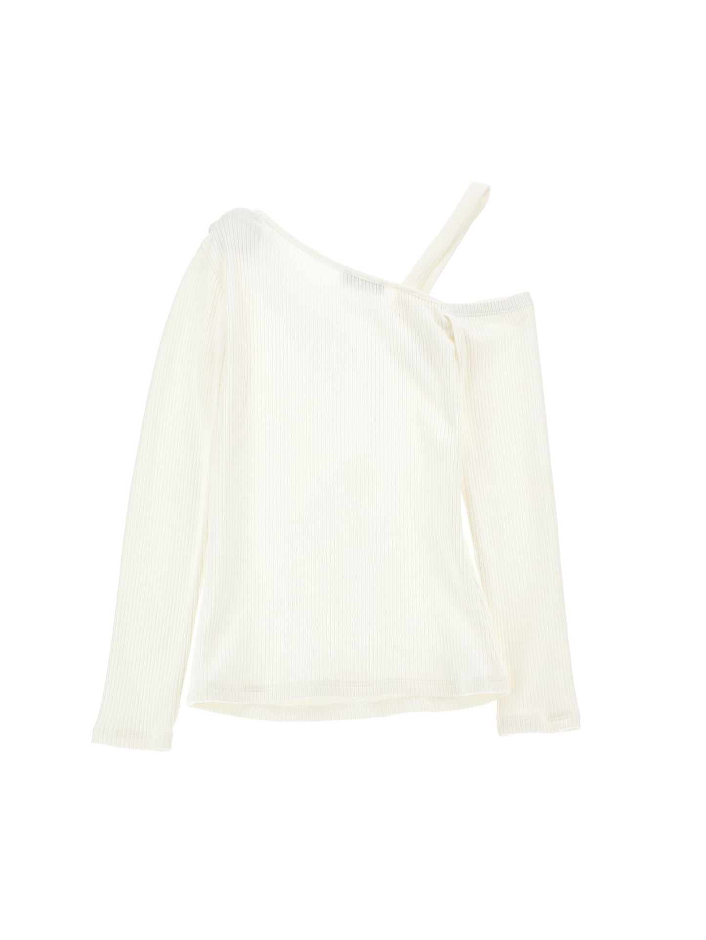 One-shoulder viscose top