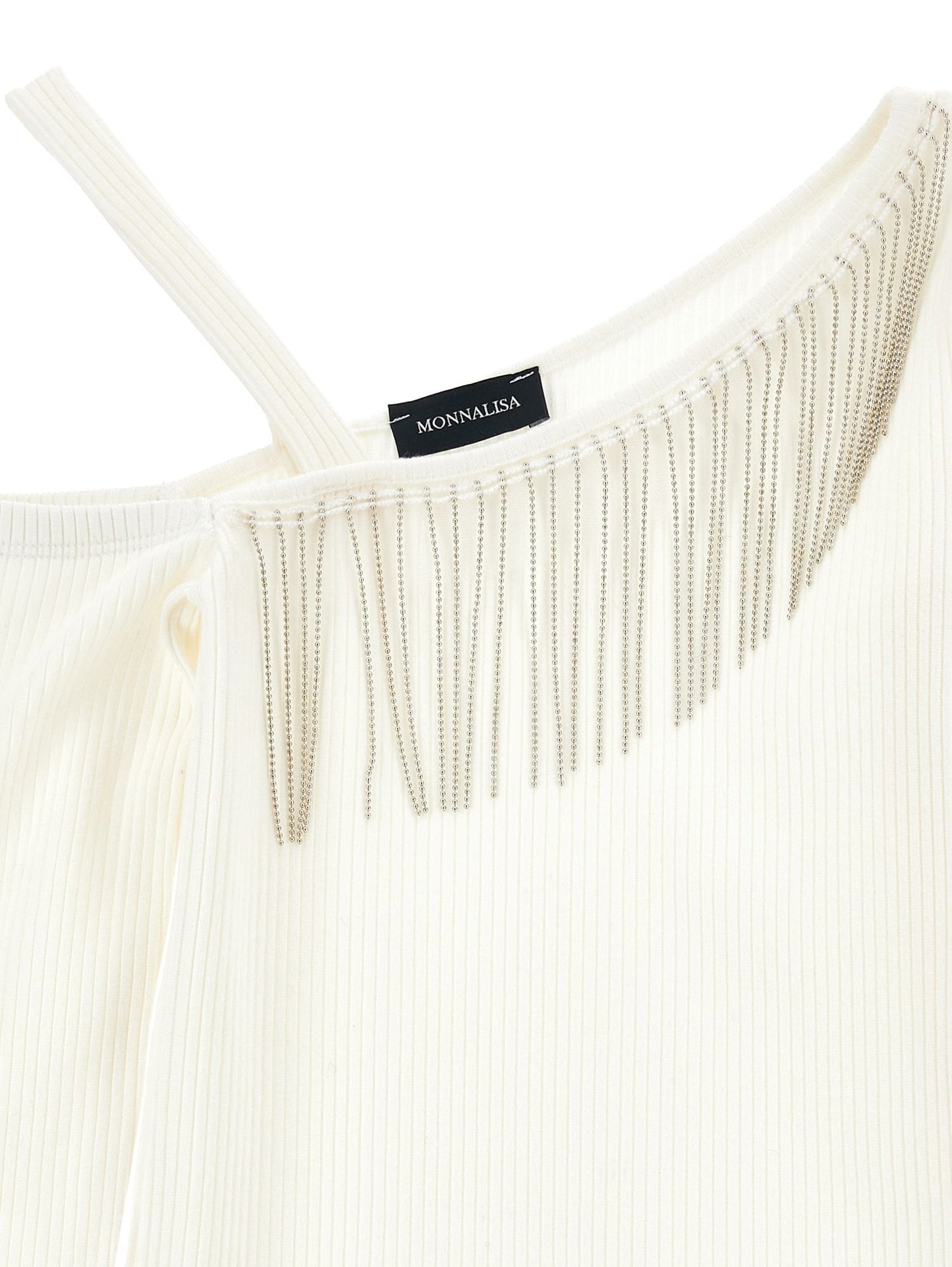 One-shoulder viscose top