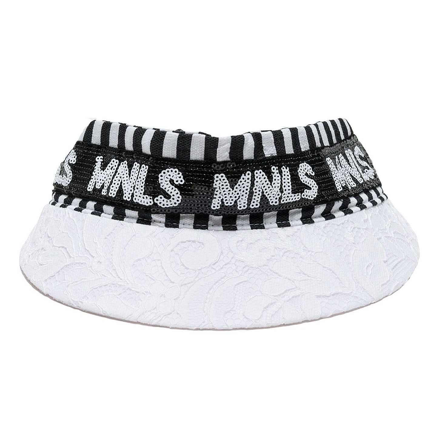 Lace and sequin visor
