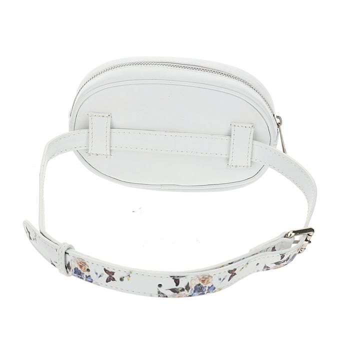 Leather bum bag with print