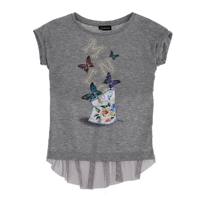 Mesh jersey T-shirt