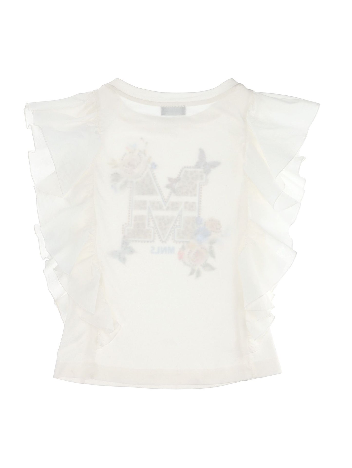 Jersey T-shirt with ruffles