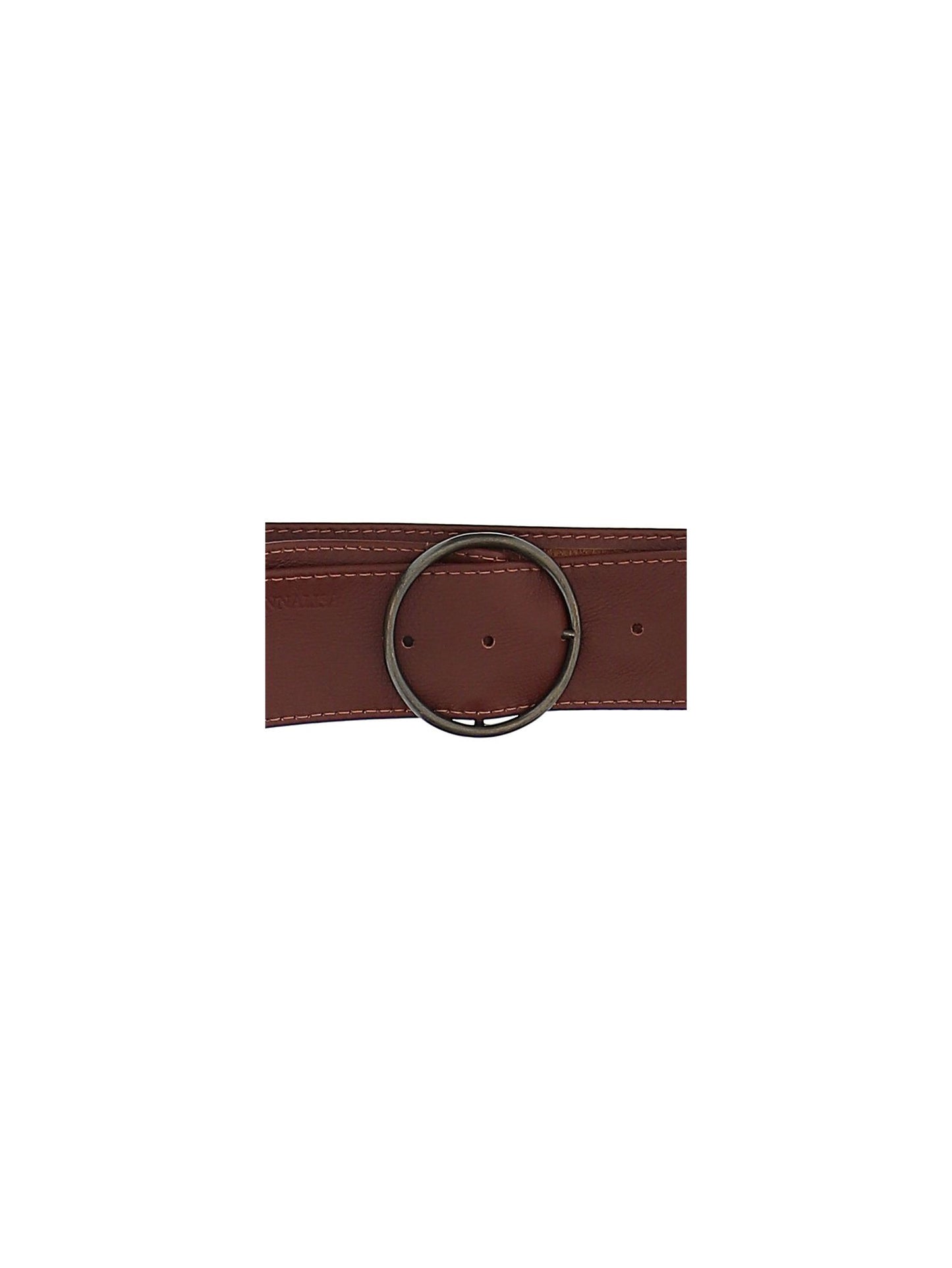 Leather belt with buckle