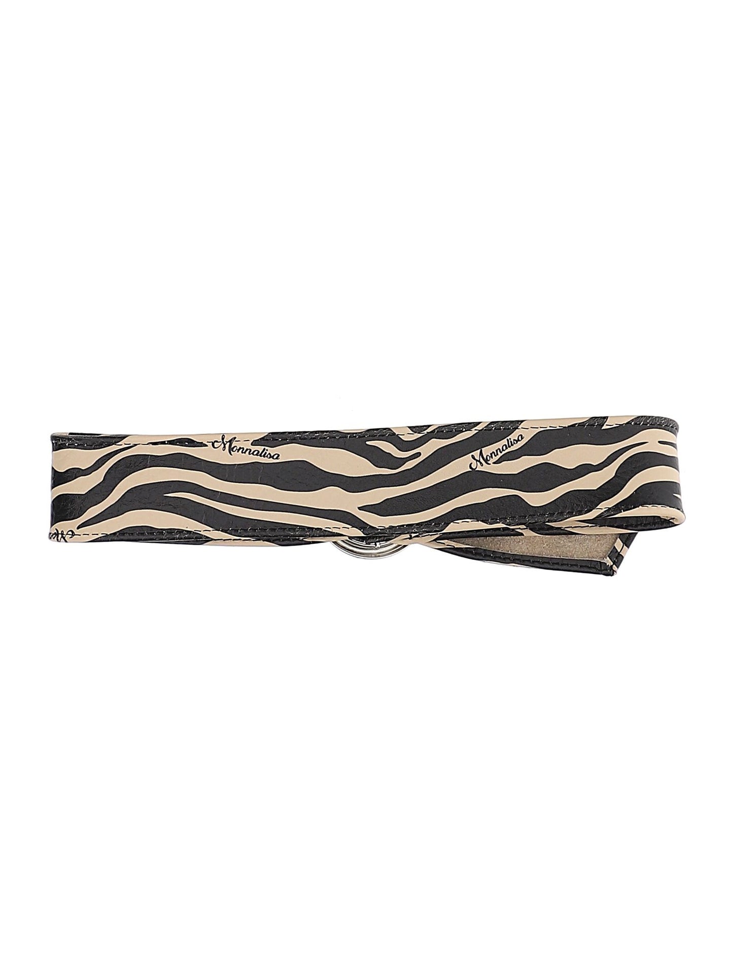 Zebra leather belt