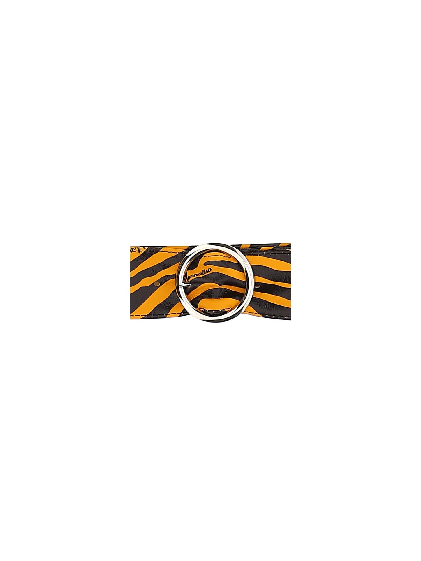 Zebra leather belt