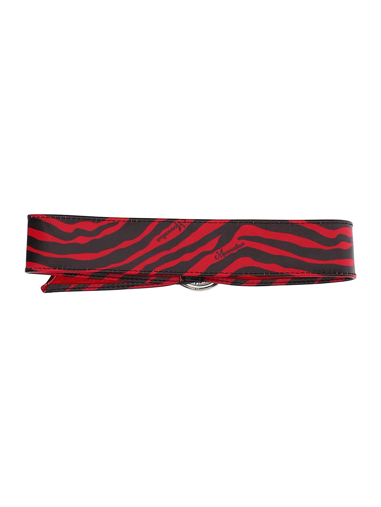 Zebra leather belt