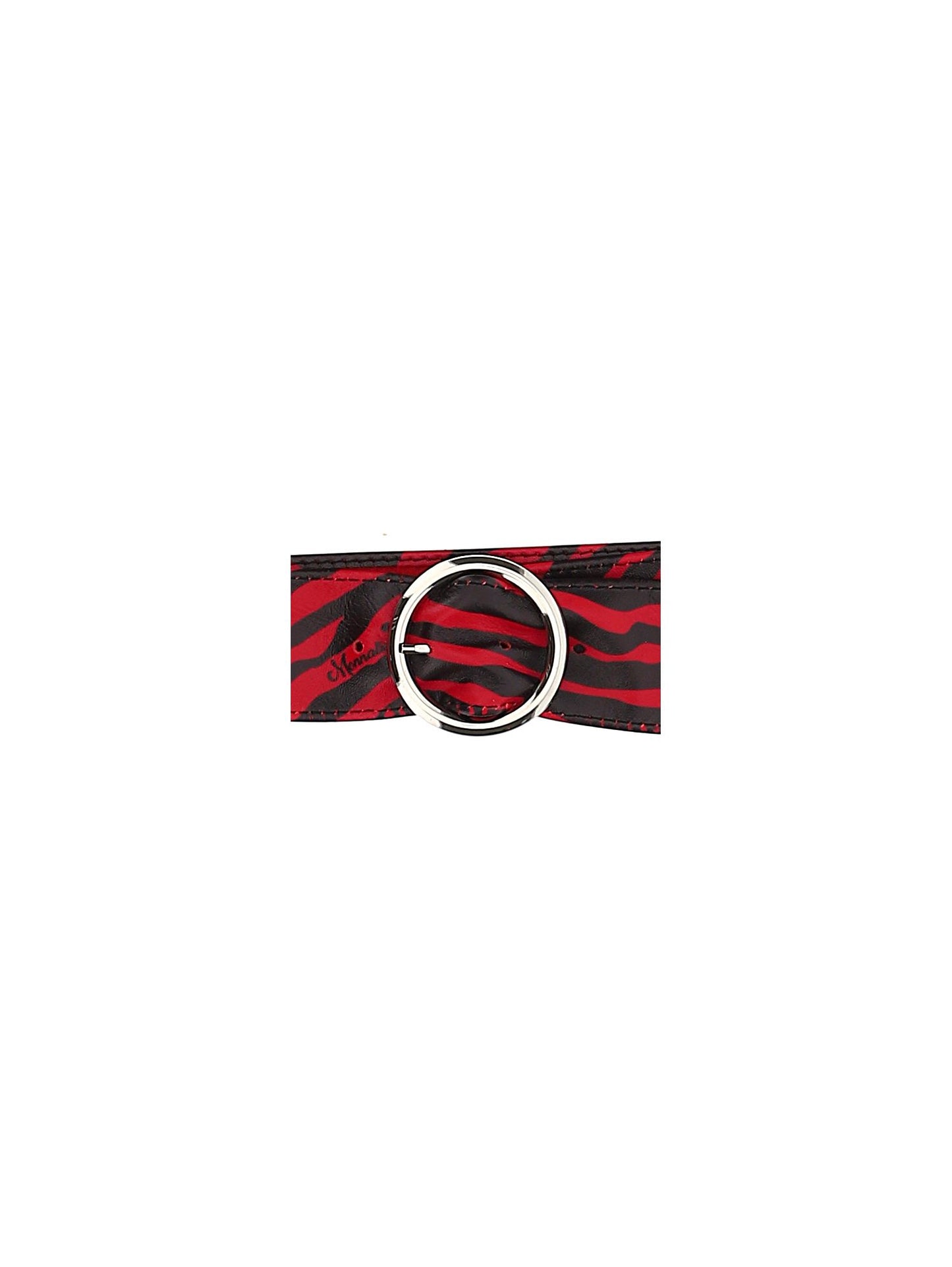 Zebra leather belt