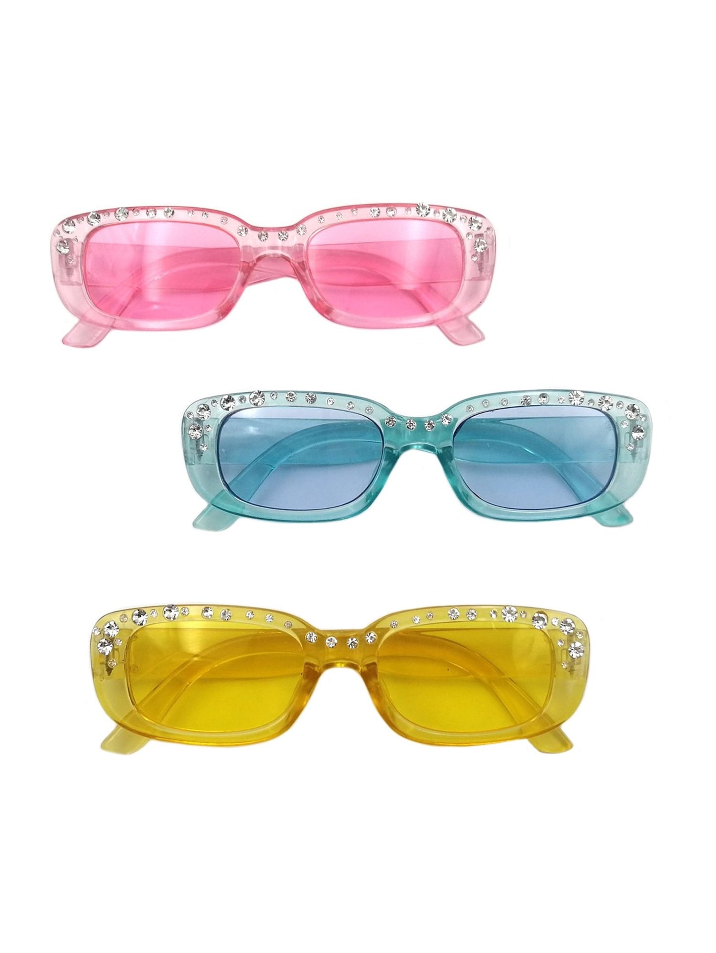 Sunglasses with rhinestones