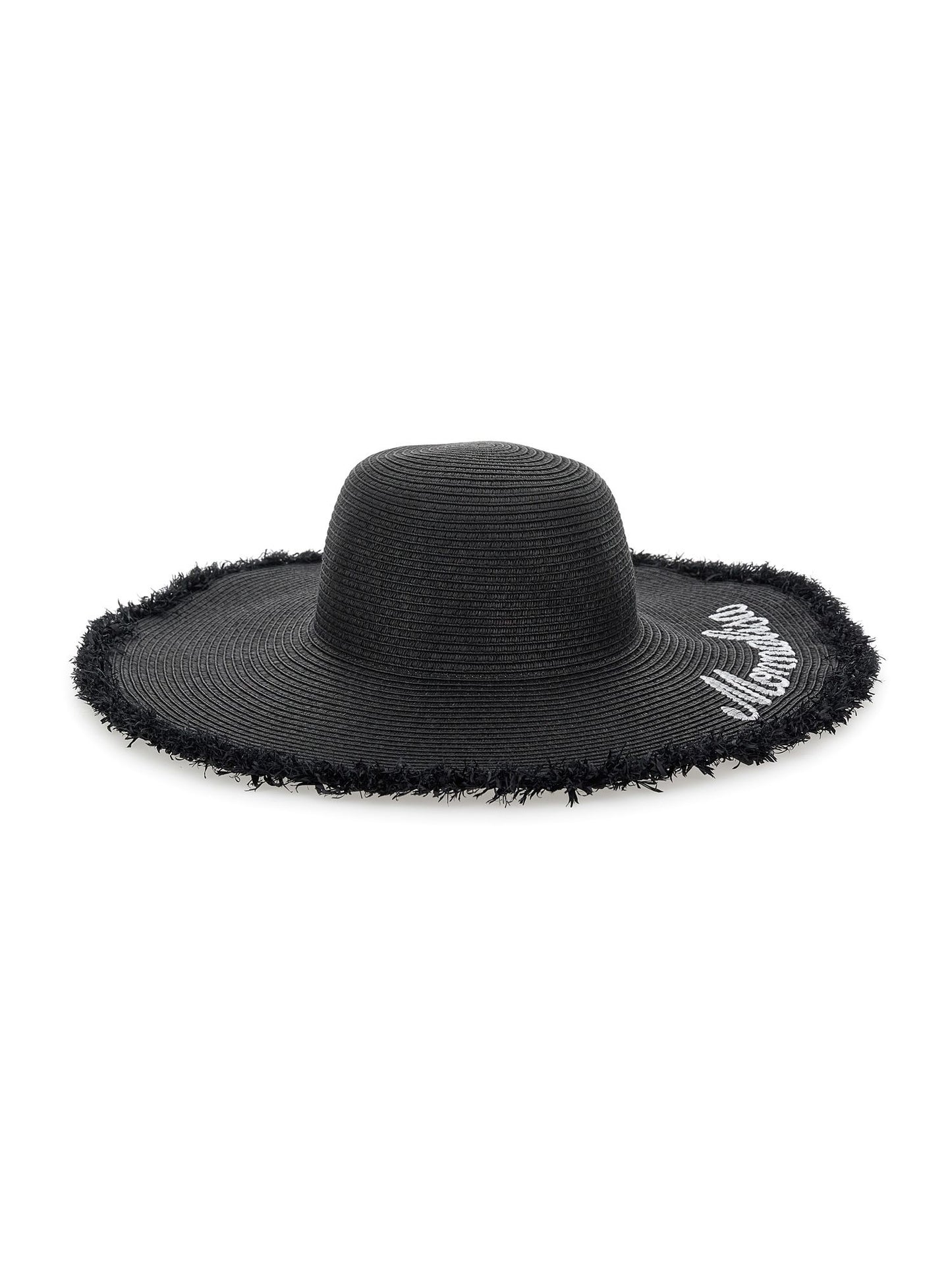 Cappello paglia righe ricamato