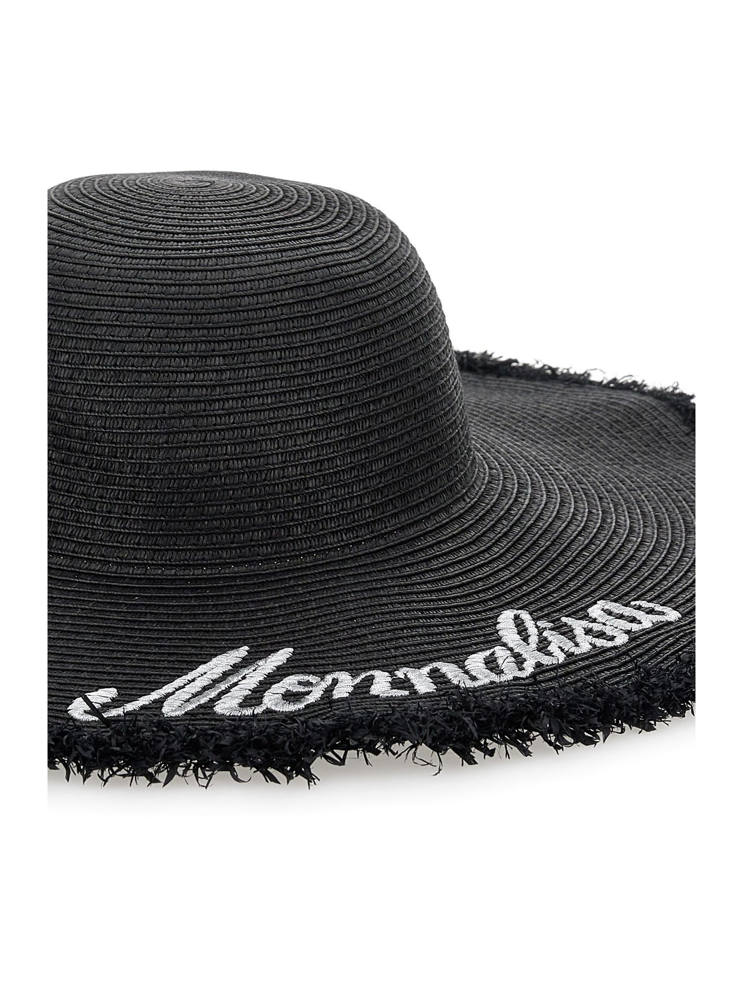 Cappello paglia righe ricamato