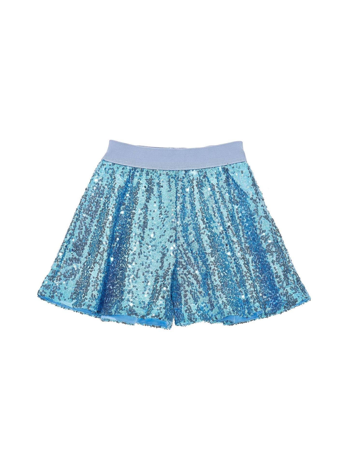 Sequin shorts godet line