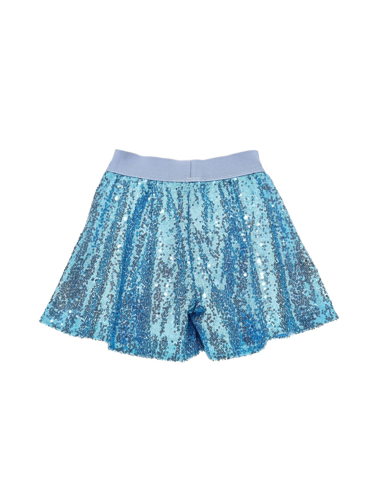 Sequin shorts godet line