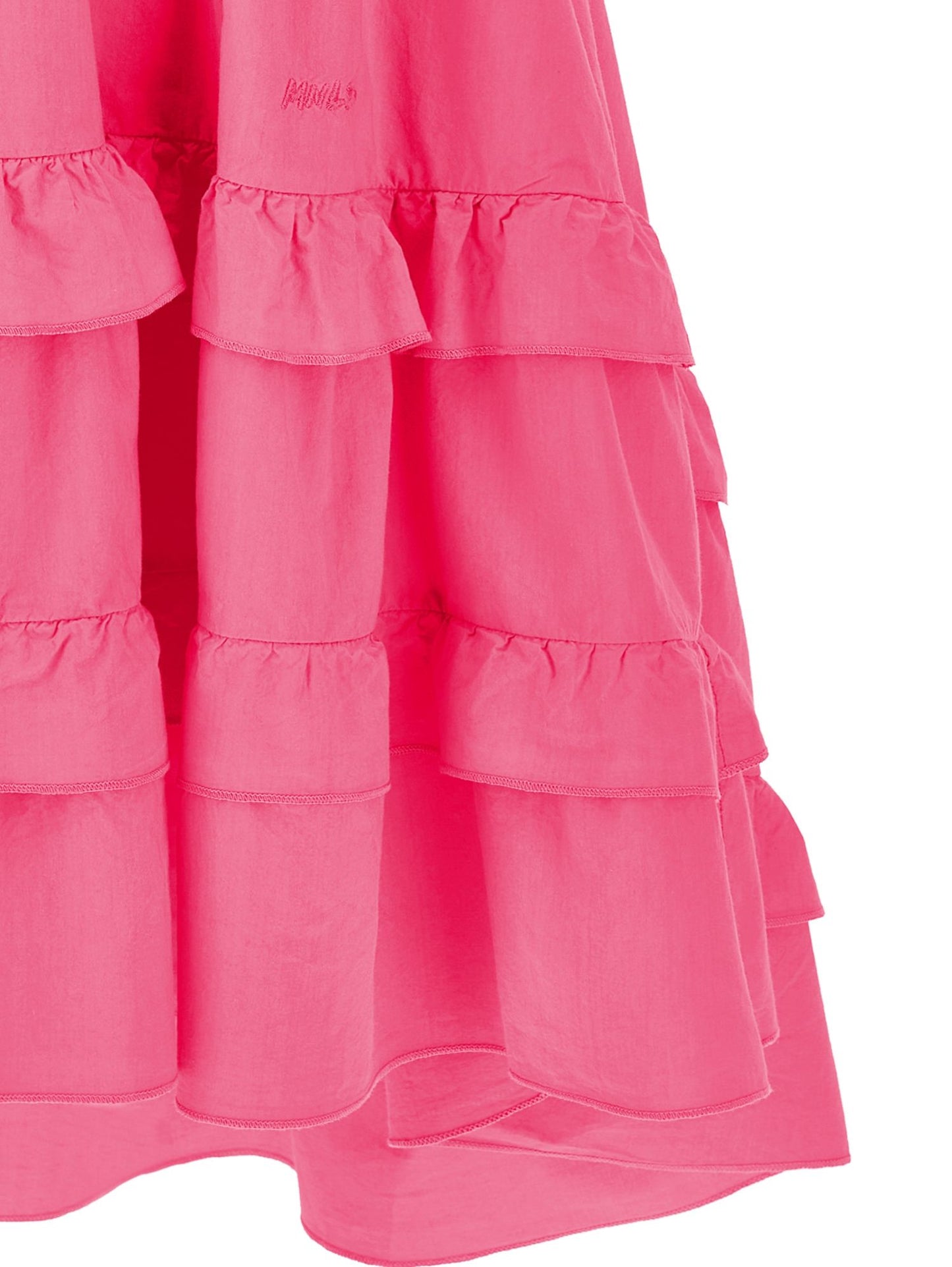 Poplin dress with ruffles