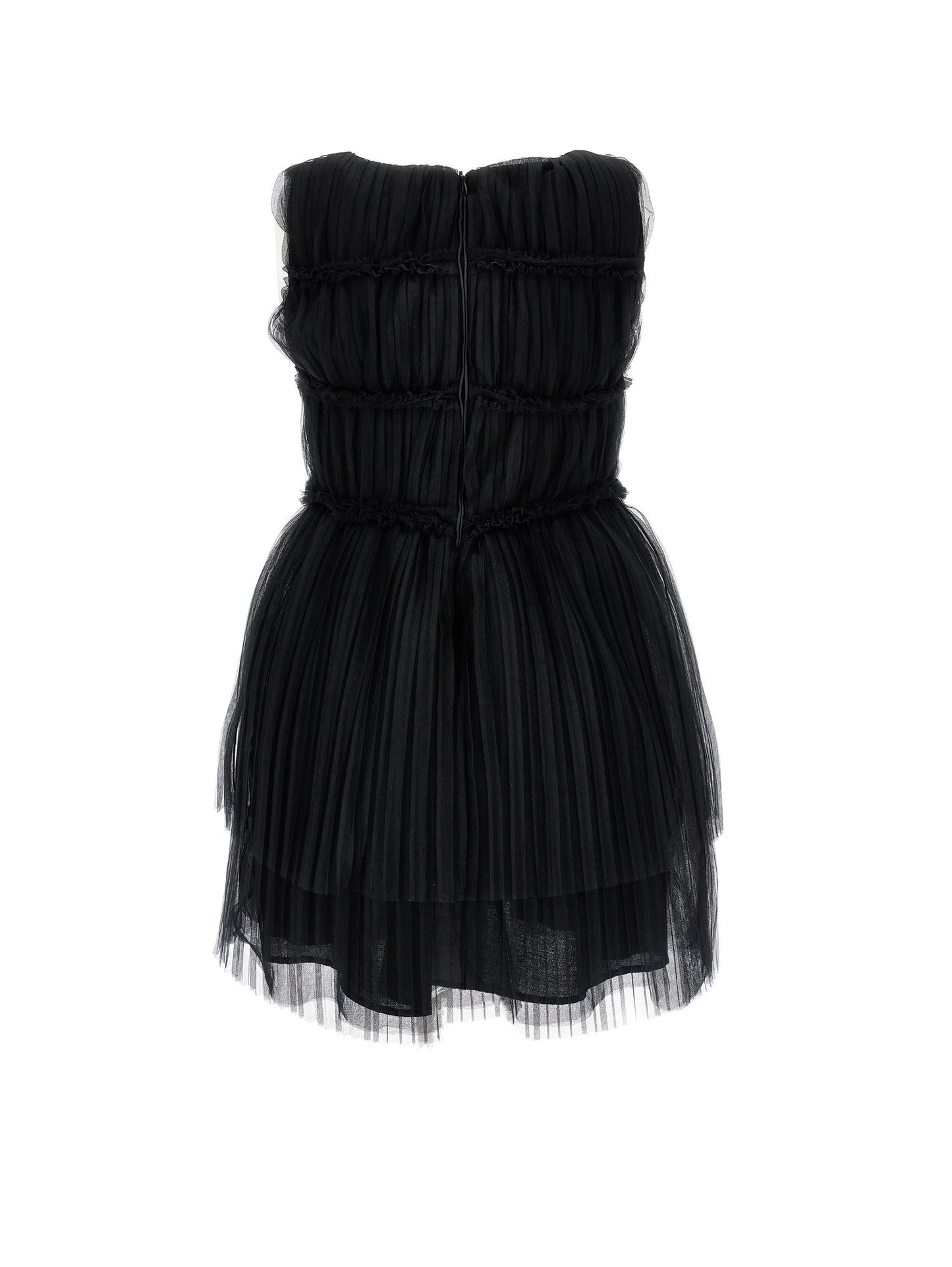 Robe plissée en tulle