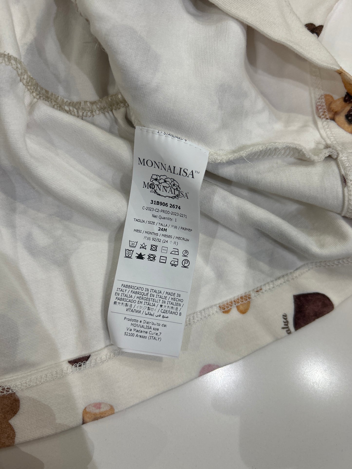 Abito jersey con balza