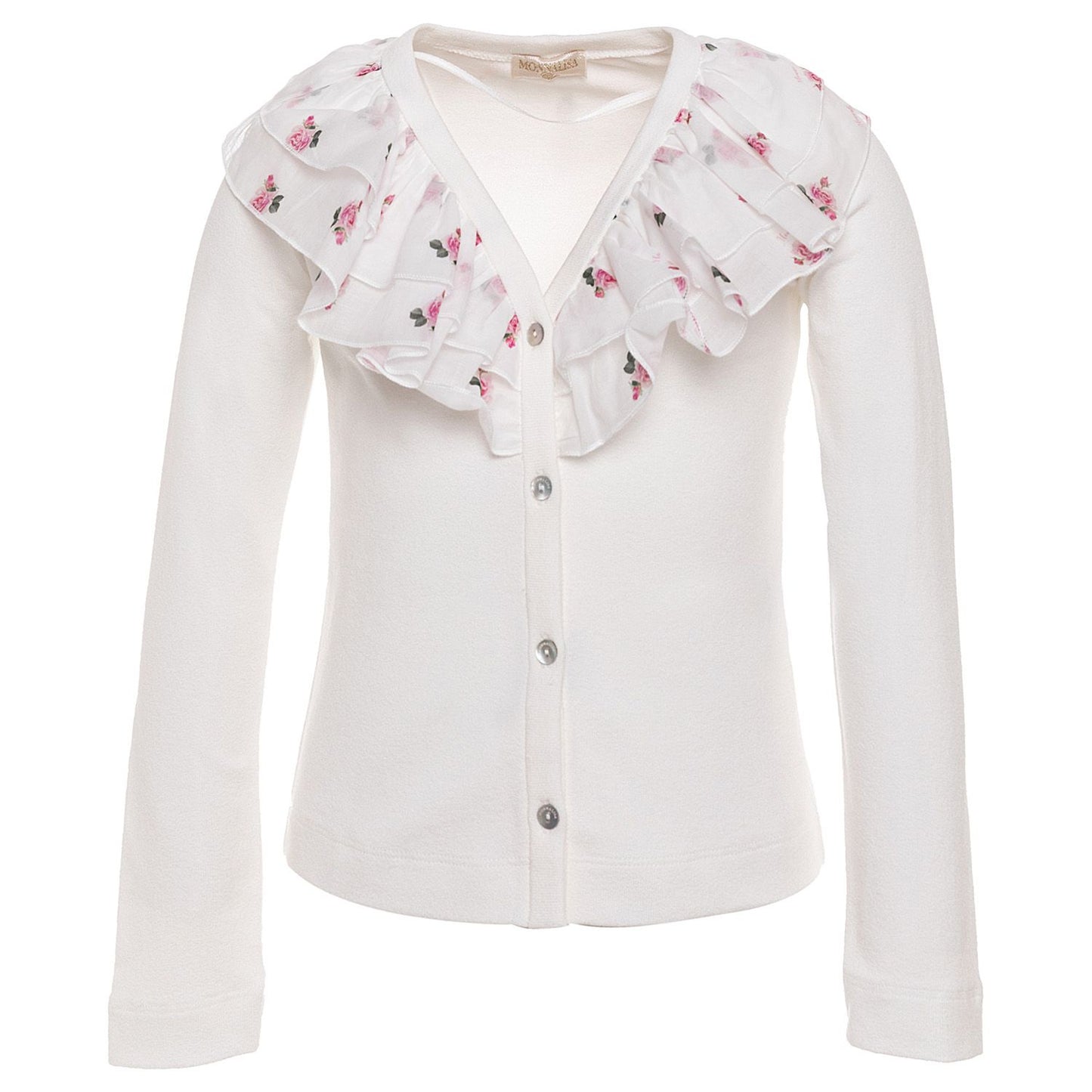 Muslin ruffled cardigan