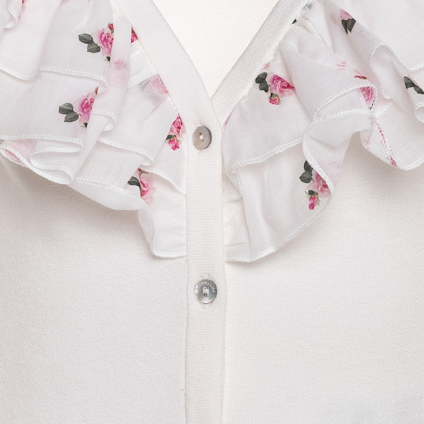 Muslin ruffled cardigan