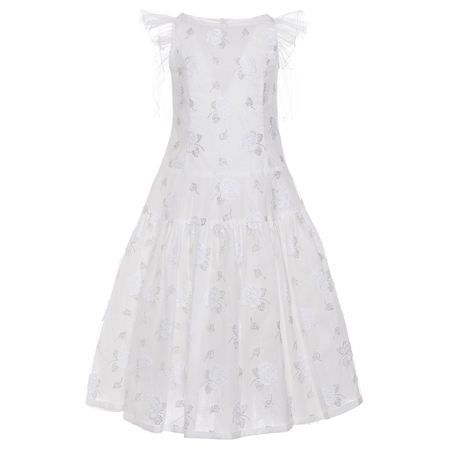 Abito tulle ricamo rose