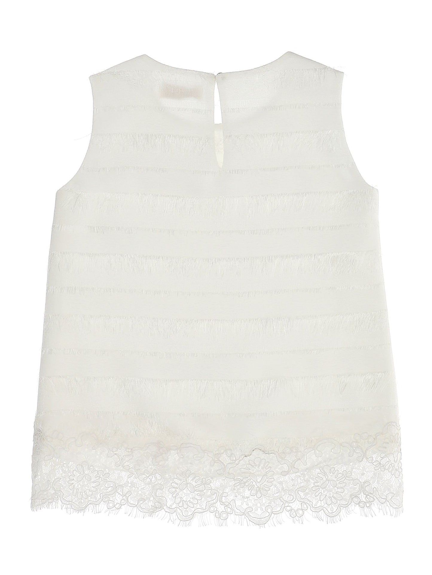 Crepe and lace top