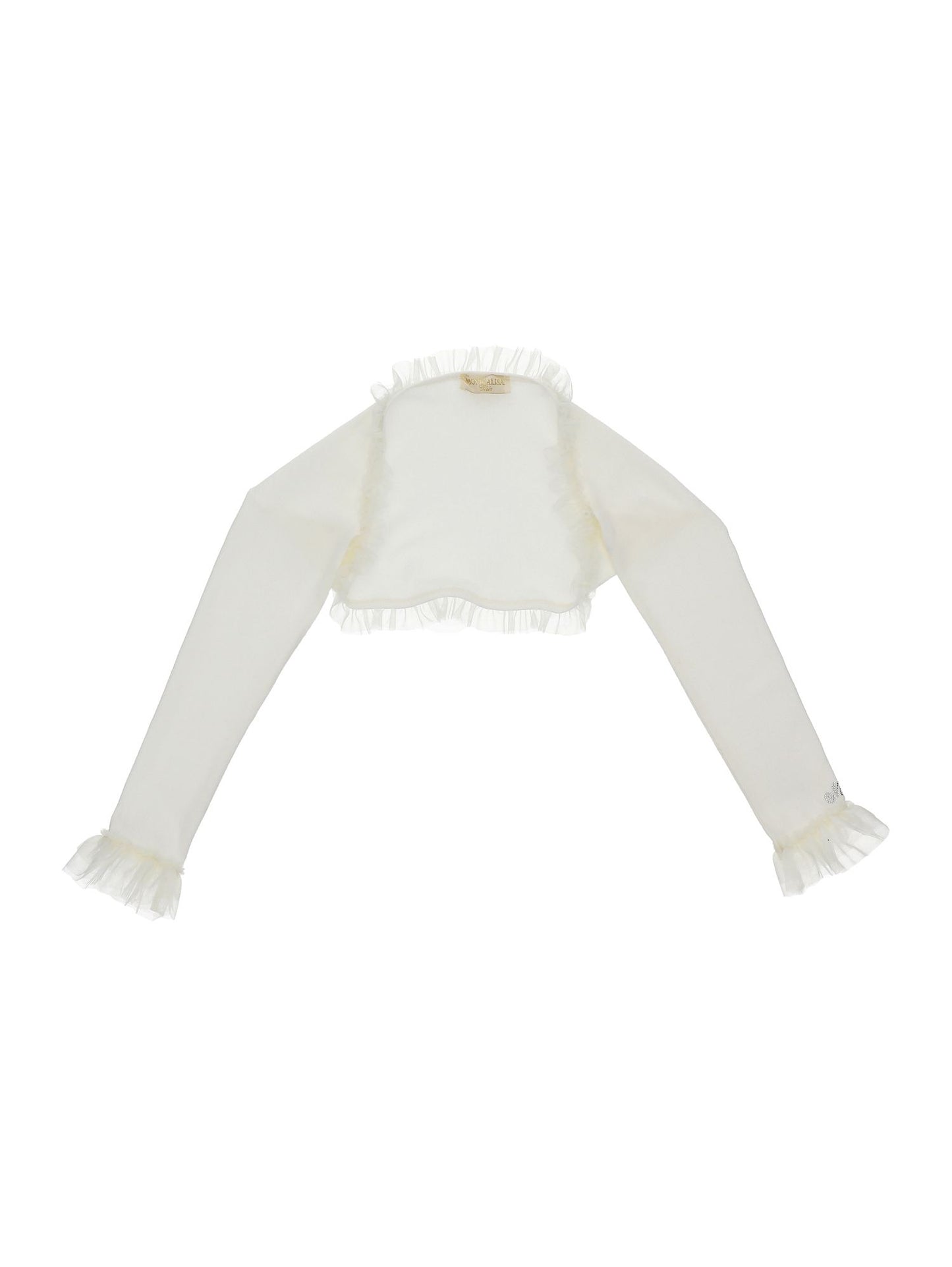 Crêpe and tulle shrug