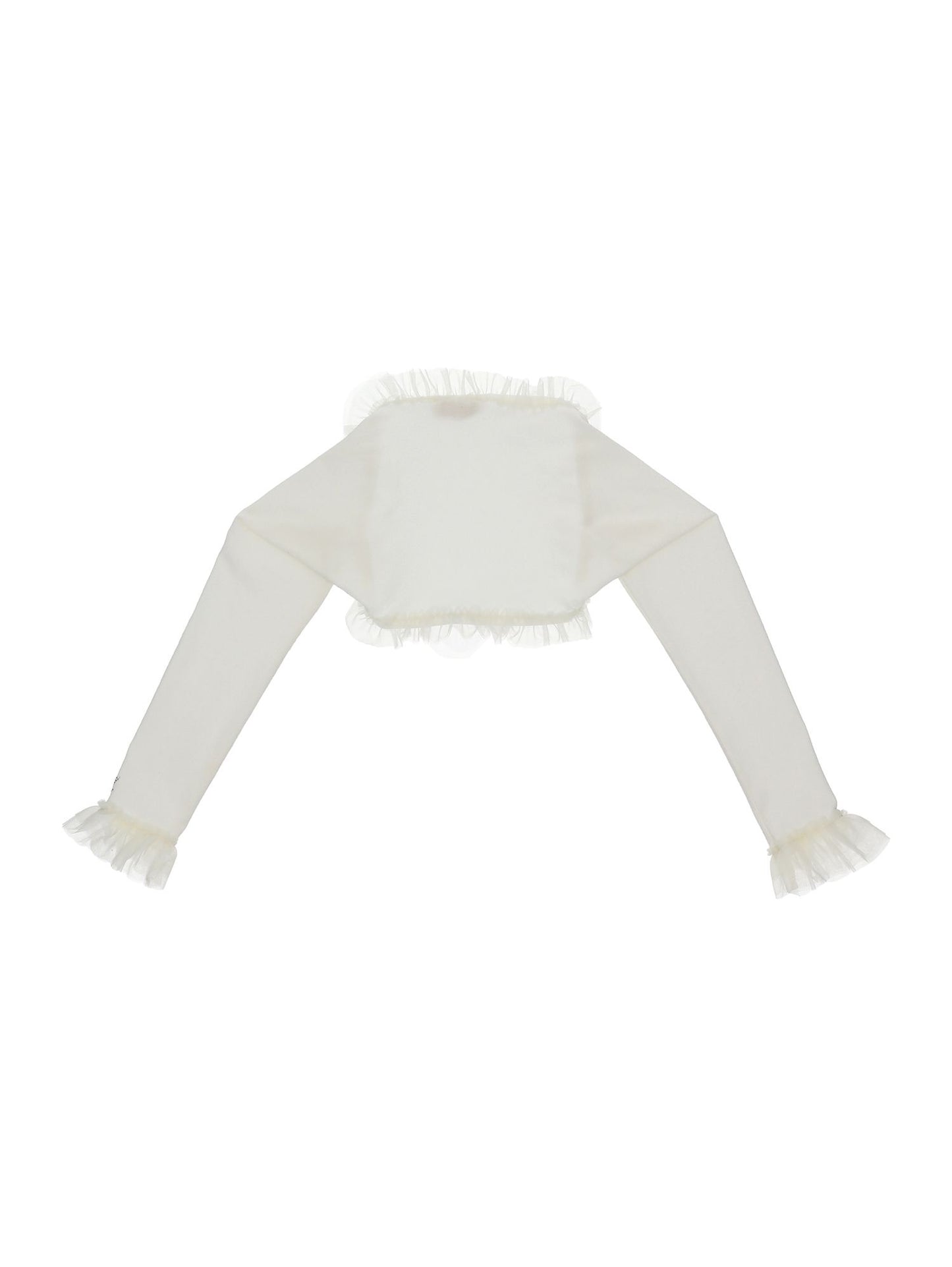 Crêpe and tulle shrug