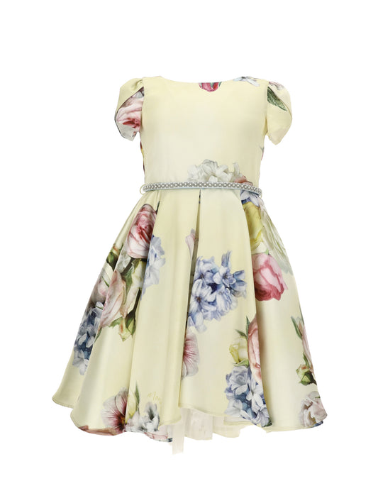 Kleid aus Mikado mit Blumenmuster