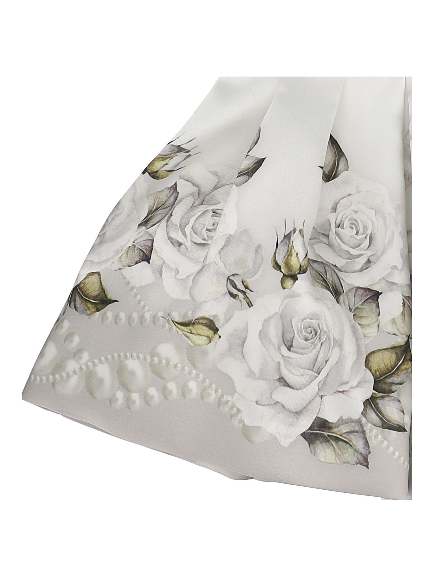 Mikado skirt with pearl rose print