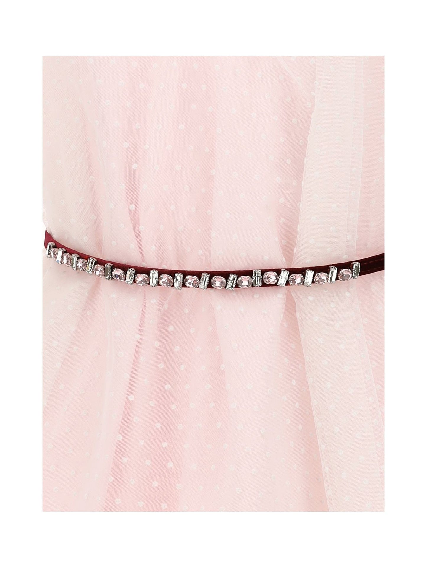 One-shoulder flock tulle dress