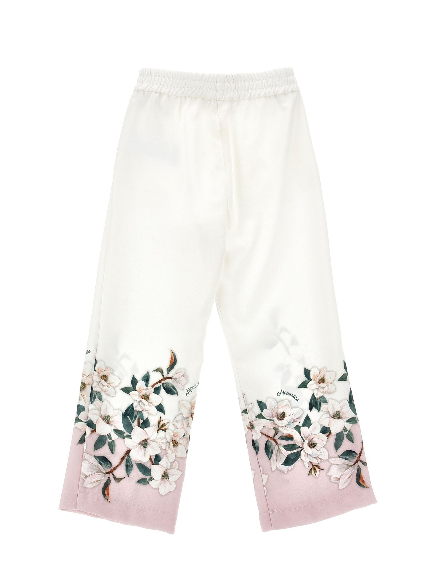 Magnolia print palazzo trousers