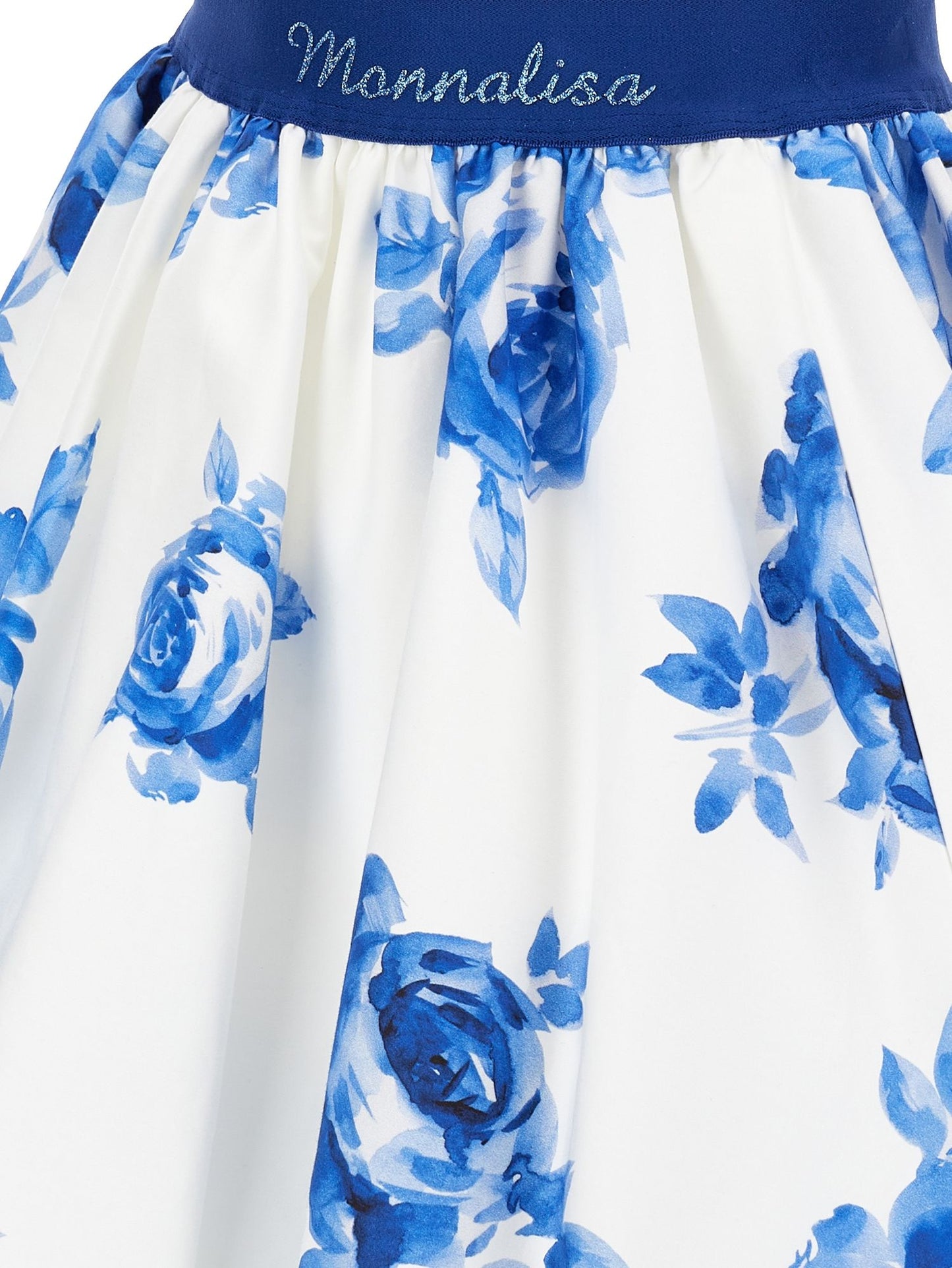 Cotton balloon skirt with roses