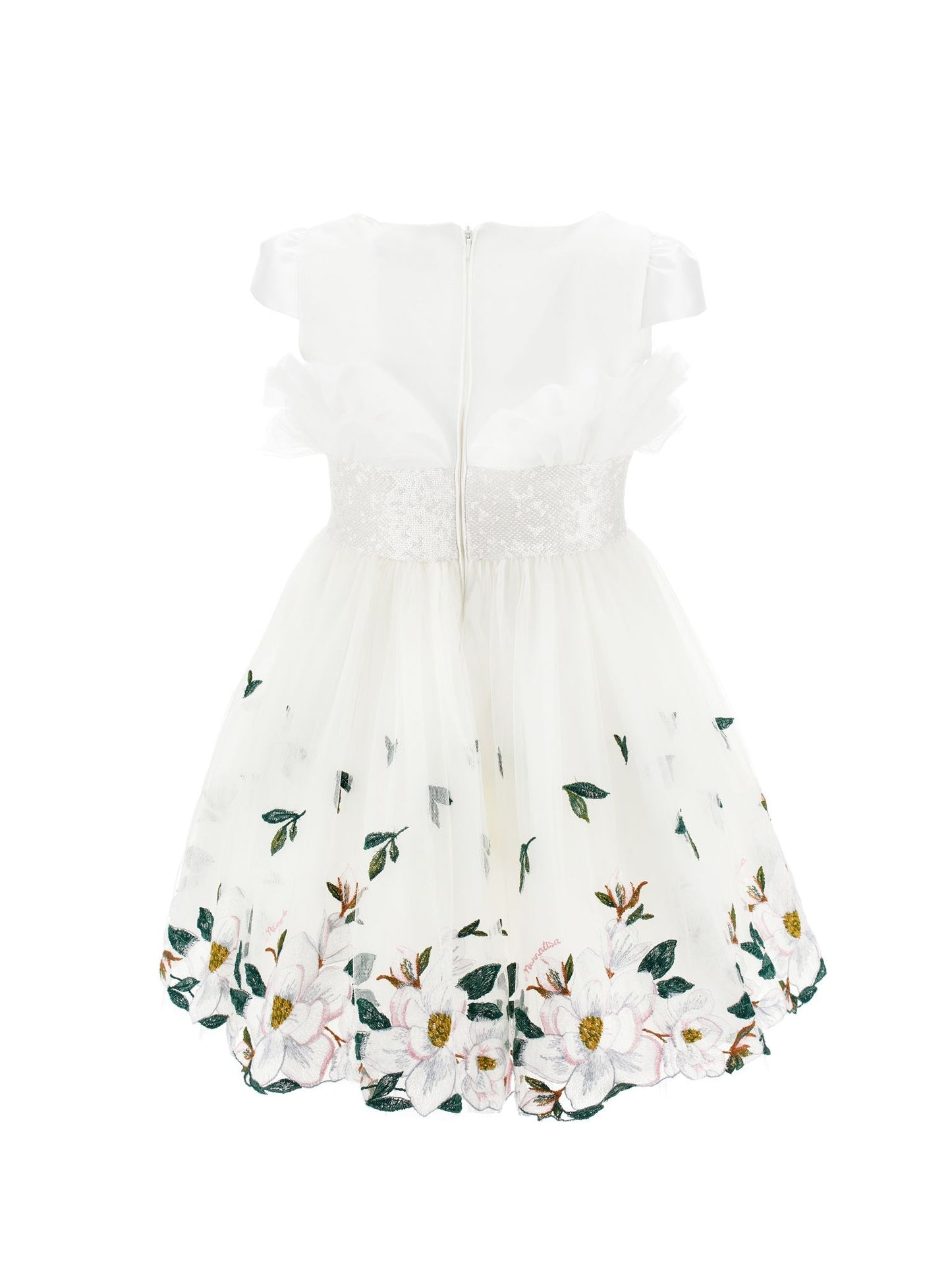 Abito in tulle ricamo magnolia