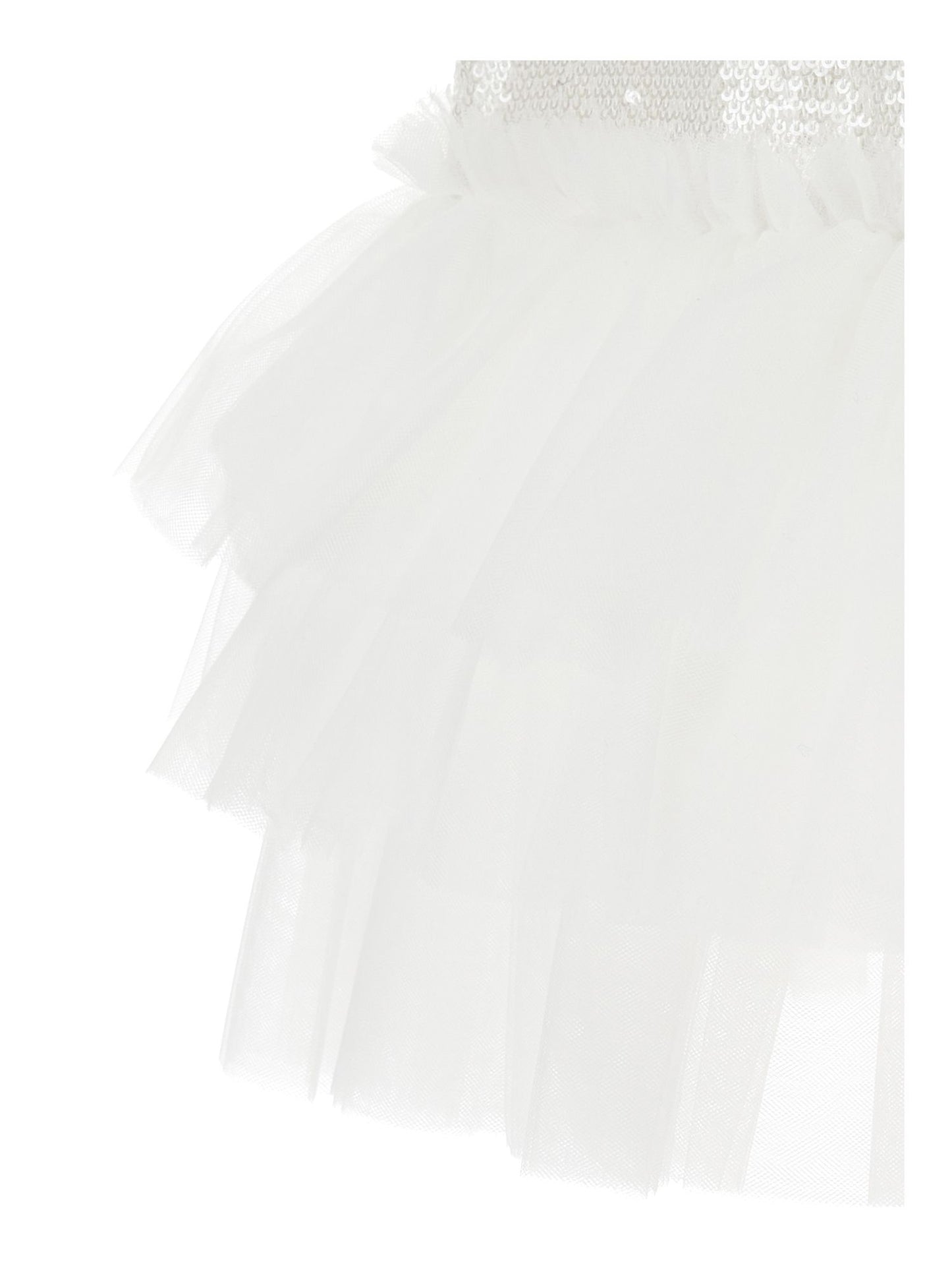 Abito paillettes con tulle