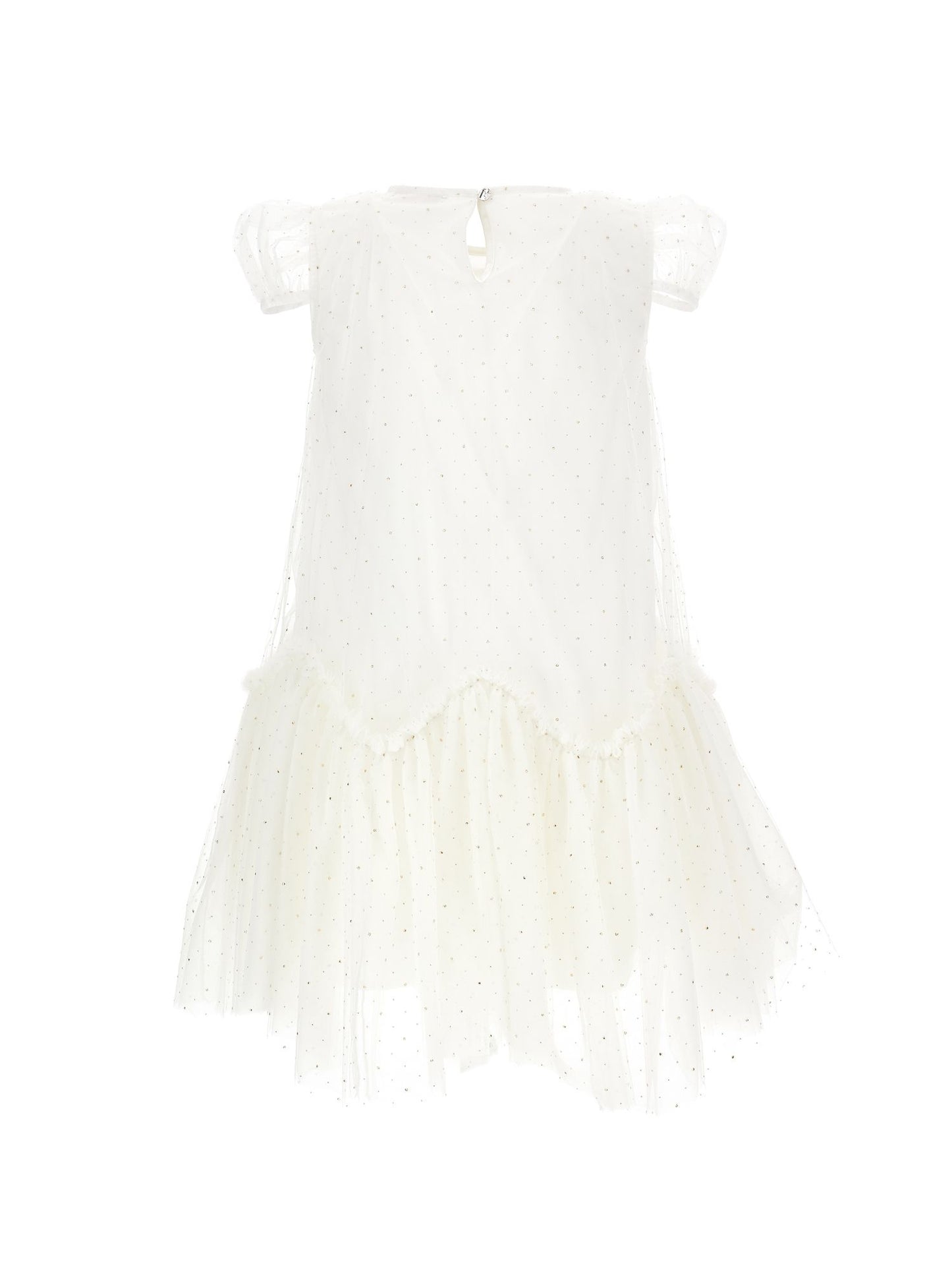 Abito tulle con balze a guglia