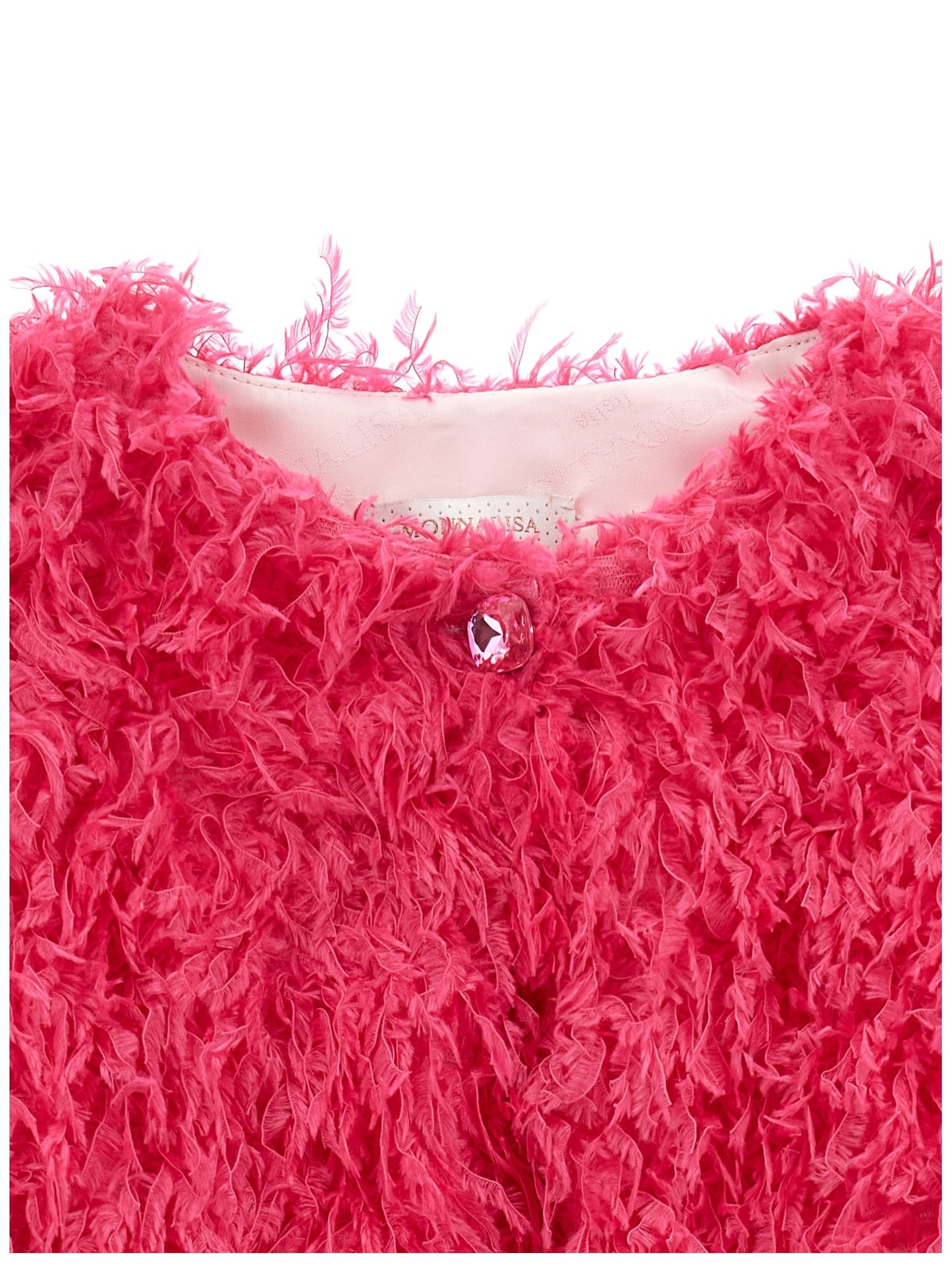 Feather-effect bolero