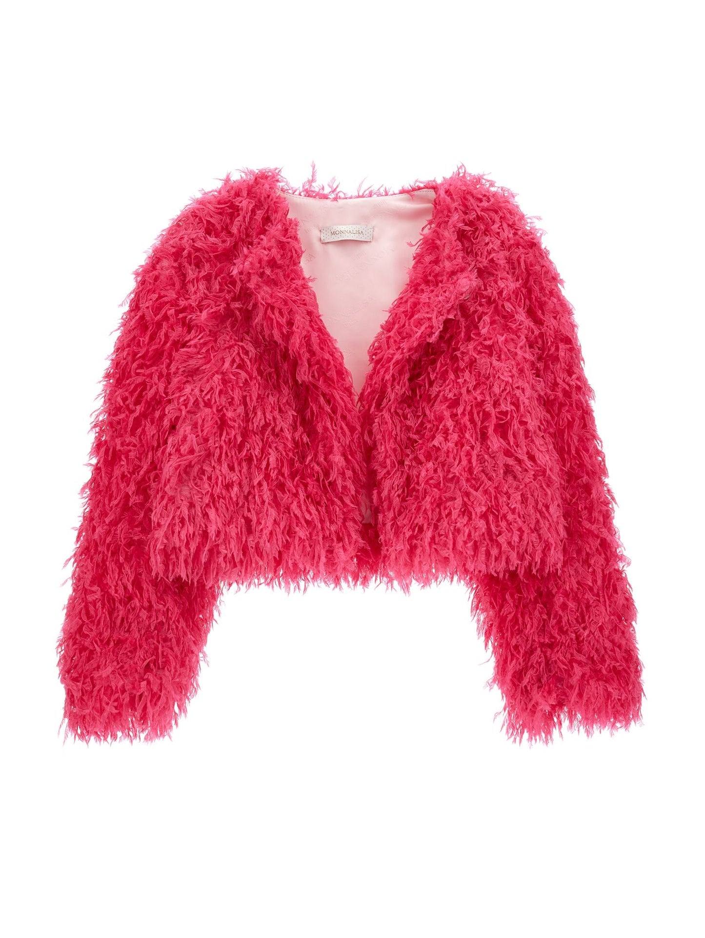 Feather-effect bolero