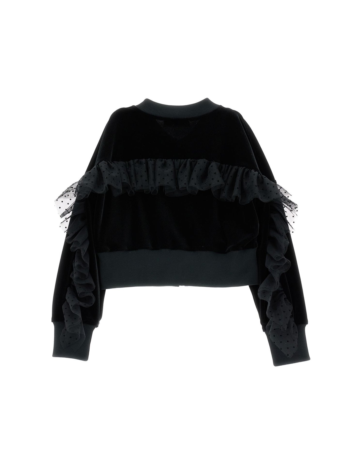 Run-resistant chenille sweatshirt