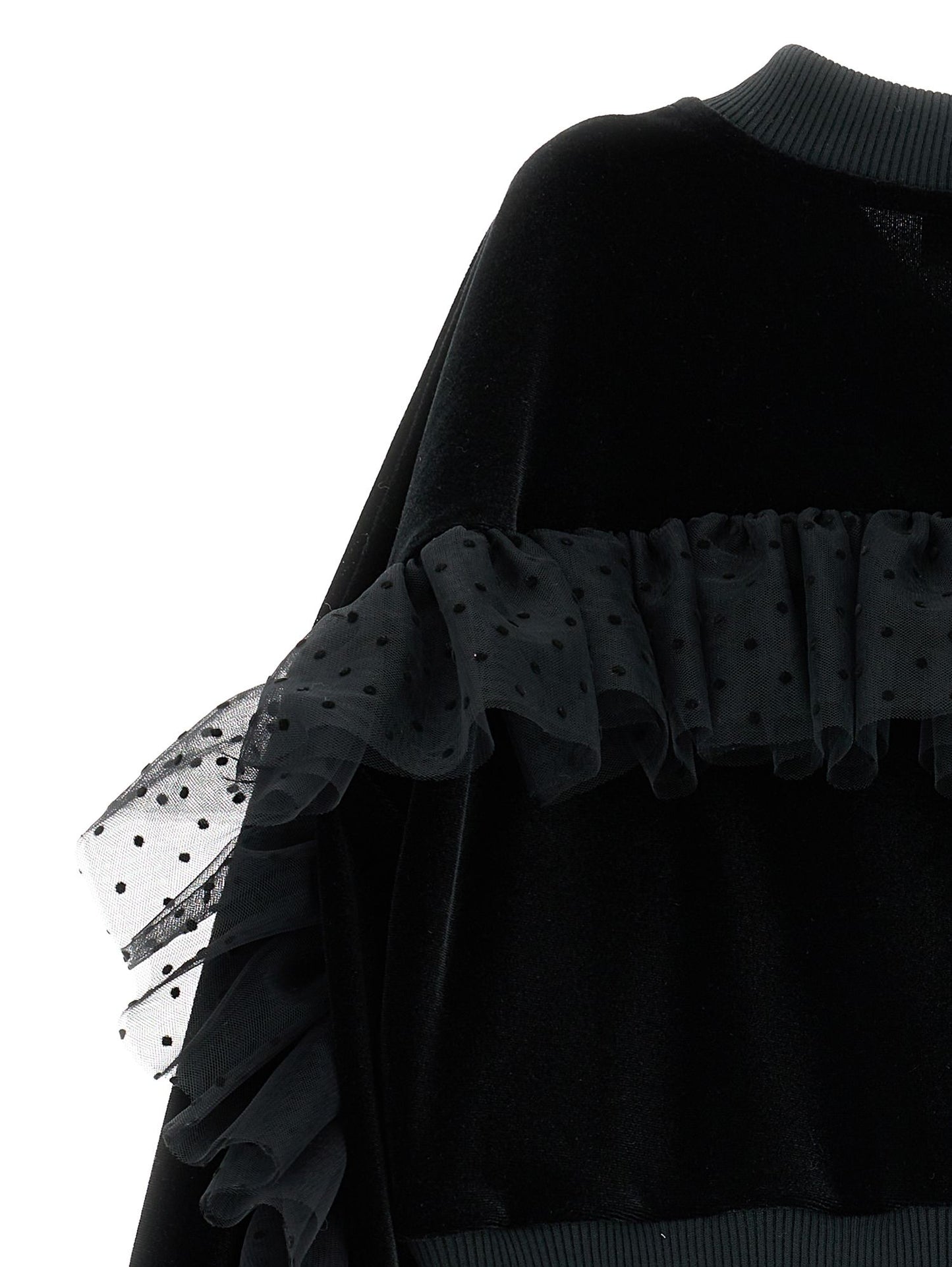Run-resistant chenille sweatshirt