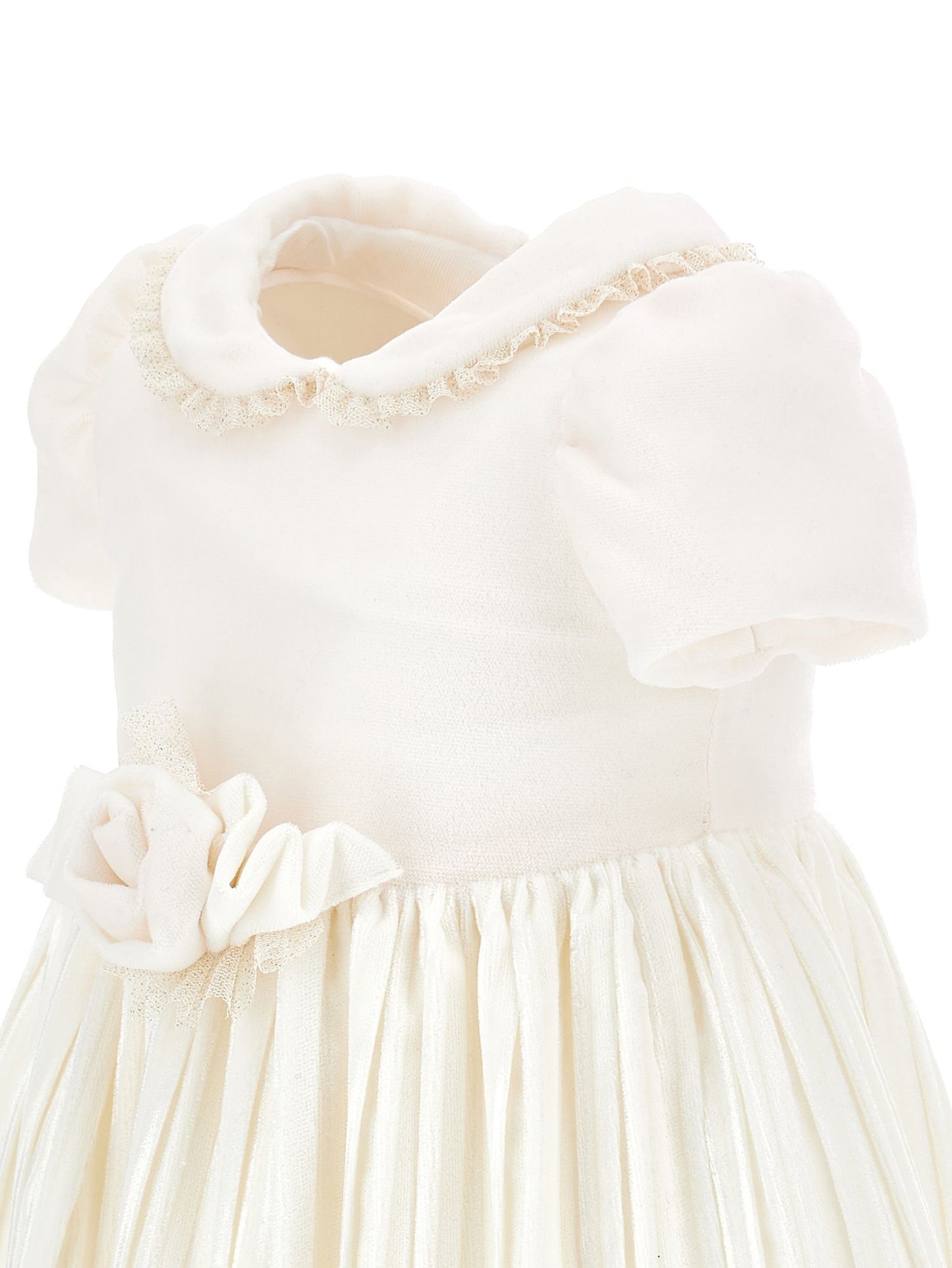 Abito velluto con tulle lurex