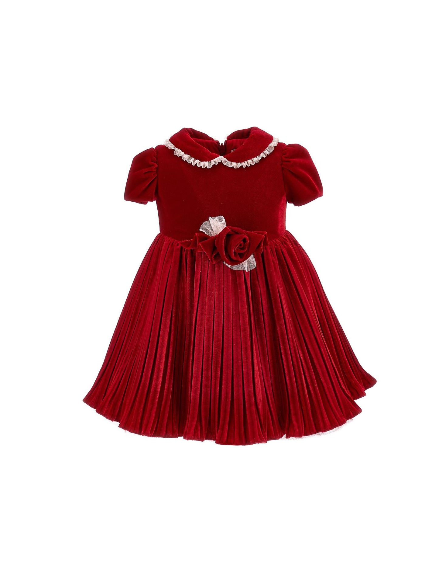 Abito velluto con tulle lurex